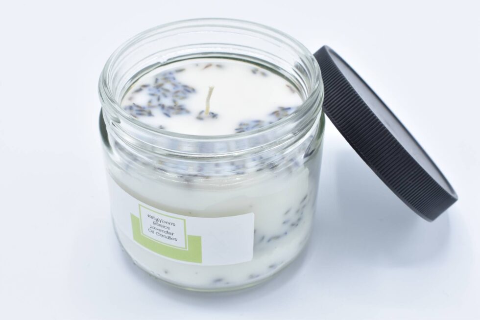 Lavender oil candle