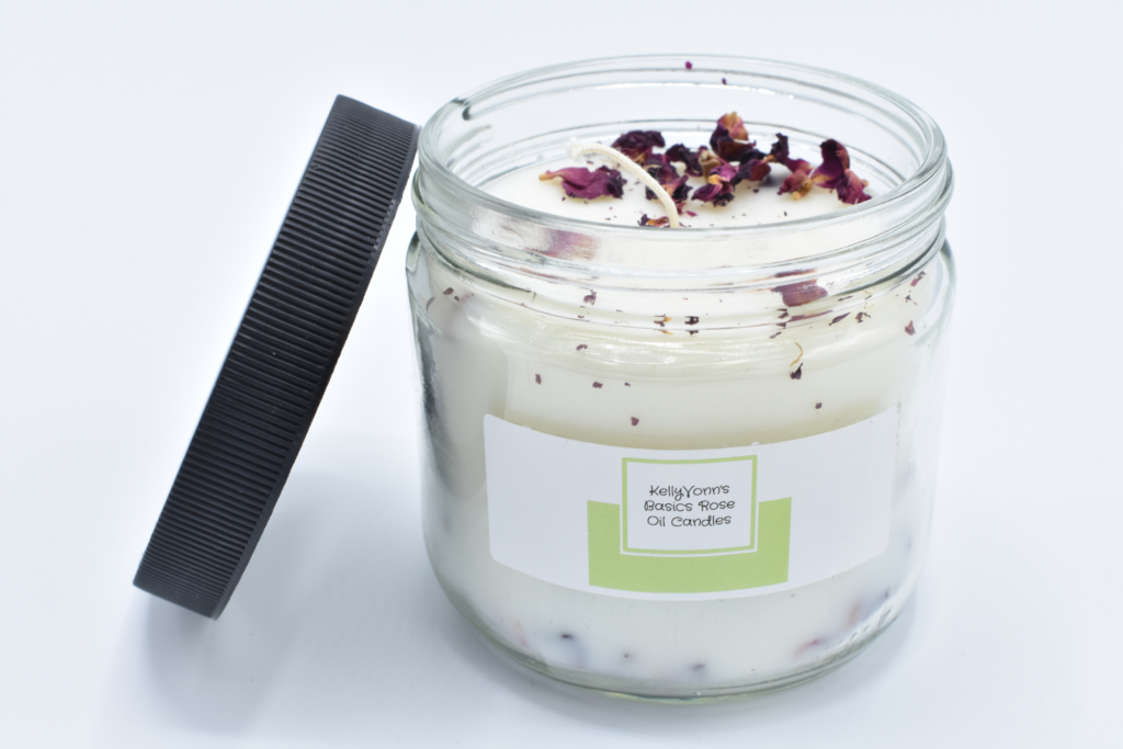Rose Oil Candle Natural Handmade Products